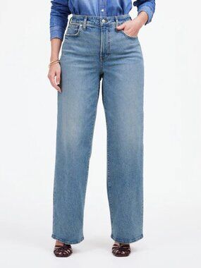 MADEWELL the curvy perfect vintage wide leg jeans in enmore wash (sz24)